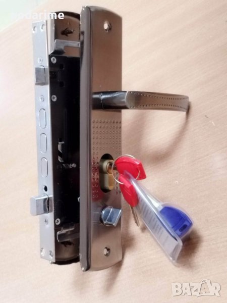 Комплект за китайска входна врата - брава, дръжки, патрон, снимка 1