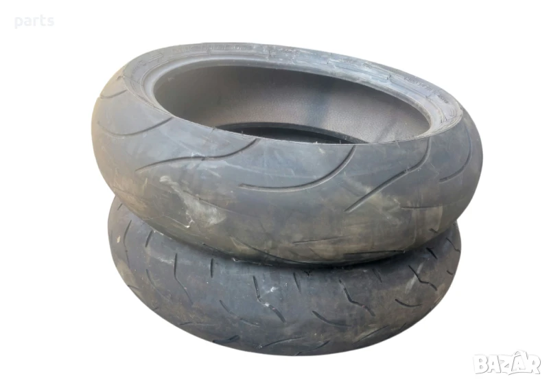 Гуми за Пистов Мотор 2бр.(Стар DOT) 180/55/17 Bridgestone Batlax - Michelin Radial, снимка 1
