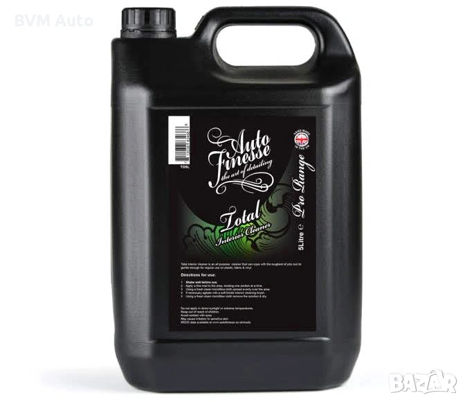 Auto Finesse Total Interior Cleaner – универсален почистващ препарат за интериор, 5000 ml, снимка 1