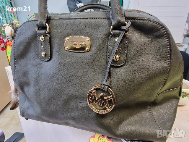 Michael Kors Cindy зелена дамска чанта, снимка 11 - Чанти - 53218547
