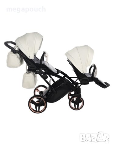 Бебешка количка Junama Mirror Satin Duo Slim 2в1, 3в1 НОВА, снимка 8 - Детски колички - 42081908