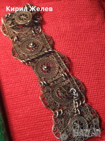 СТАРИННА СРЕБЪРНА ФИЛИГРАННА АРТ ДЕКО ГРИВНА АНГЛИЯ РЪЧНА МАЙСТОРСКА ИЗРАБОТКА РЕТРО - УНИКАТ 27278, снимка 18 - Антикварни и старинни предмети - 36827938