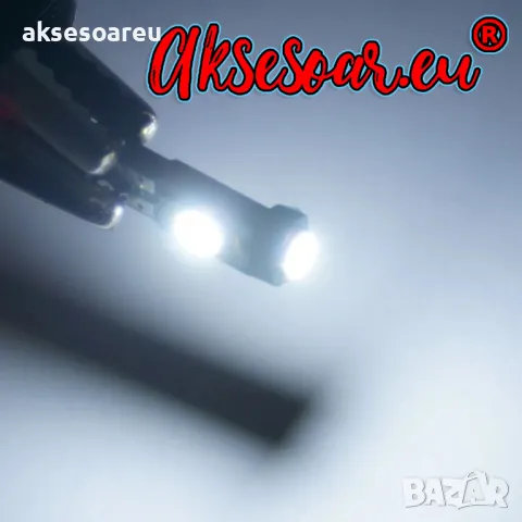 Супер ярка T5 Led крушка 3 и 5 SMD 3030 светлина Т5 Лампа за табло на кола габарит 12V Супер ярки ла, снимка 6 - Аксесоари и консумативи - 47892112