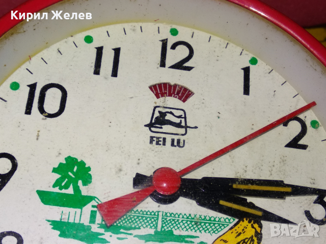 FEI LU MADE in CHINA FU SHENG Стар РЯДЪК КОЛЕКЦИОНЕРСКИ РЕТРО МЕХАНИЧЕН КИТАЙСКИ БУДИЛНИК 31872, снимка 6 - Антикварни и старинни предмети - 44549045