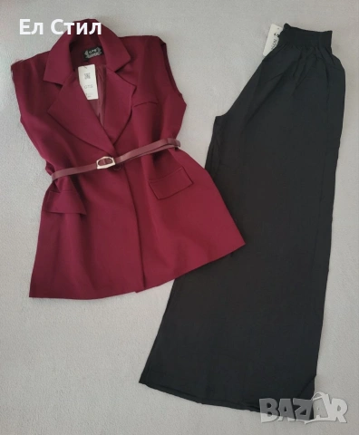 🌸Паталон палазо много широк крачол С М М Л Л, снимка 3 - Панталони - 53283405