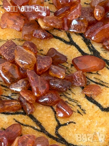 Старинна съветска картина от балтийски кехлибар , снимка 6 - Антикварни и старинни предмети - 52814620