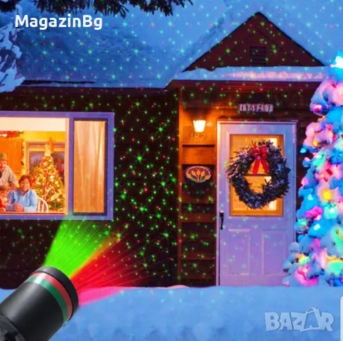 LED Лазерен Прожектор за Коледа Украса Star Shower Led Лазер Фенер , снимка 4 - Други - 47876070