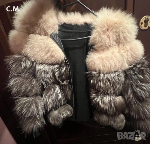 Палто от естествен косъм лисица