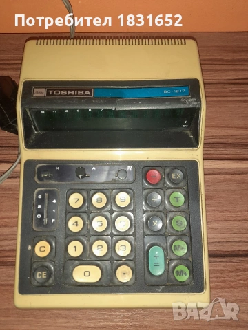 Стар калкулатор - Toshiba 1217, снимка 4 - Други ценни предмети - 53806931