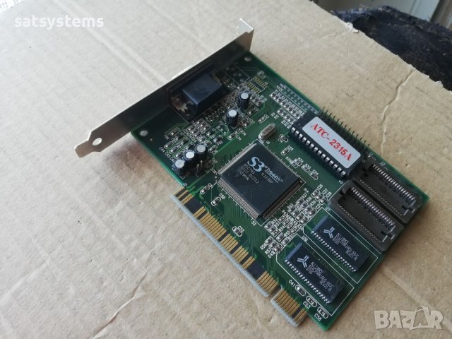  Видео карта S3 Trio64V+ ATC-2315A 2MB PCI, снимка 4 - Видеокарти - 40362753