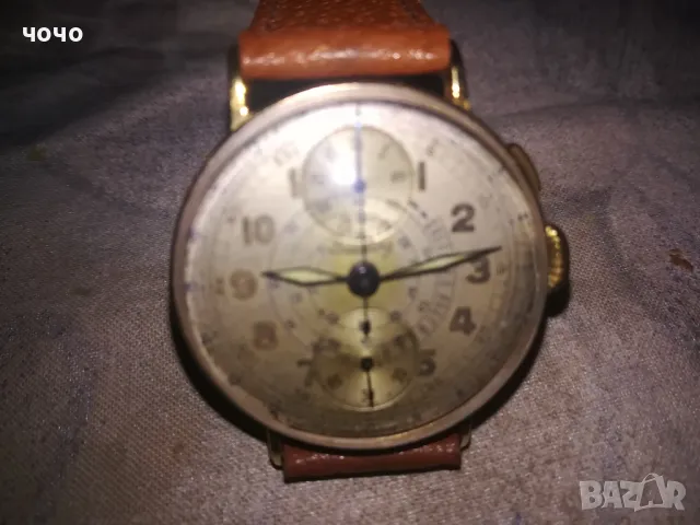 Breitling  chronograph-златен 18  карата военнен, снимка 2 - Мъжки - 47696084