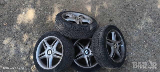 Оригинални джанти с гуми Seat 17 5x100 57,1, снимка 6 - Гуми и джанти - 51648143