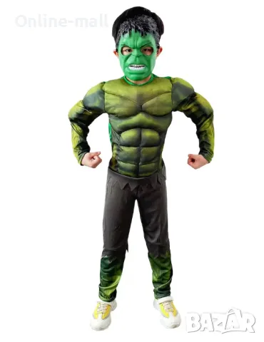 Детски костюм на Хълк Hulk с мускули и маска Костюм за деца на Хълк, снимка 2 - Детски комплекти - 49720168