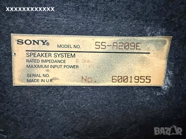 Тонколони SONY ss-a209e , снимка 2 - Тонколони - 55774944