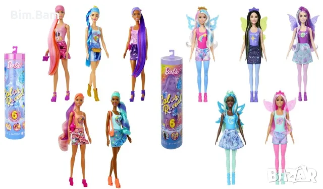 Кукла с магическа трансформация Barbie Color Reveal TOTALLY DENIM / Rainbow Galaxy - 6 изненади