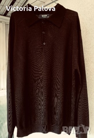 Шоколадов пуловер/блуза CAFÉ COTON Франция екстра нежен меринос