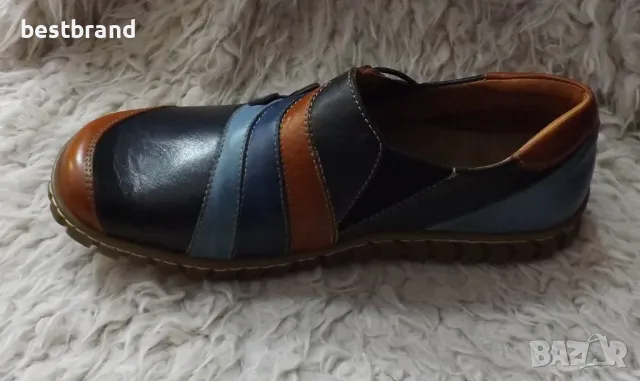 Дамски цветни обувки, естествена кожа, без връзки, код 74/129, снимка 6 - Дамски ежедневни обувки - 47630507