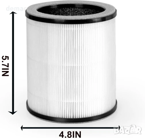 MELEDEN 2 броя P60 True HEPA резервни филтри, 3-в-1 филтър от найлонов предфилтър, True HEPA филтър, снимка 2 - Овлажнители и пречистватели за въздух - 50443999