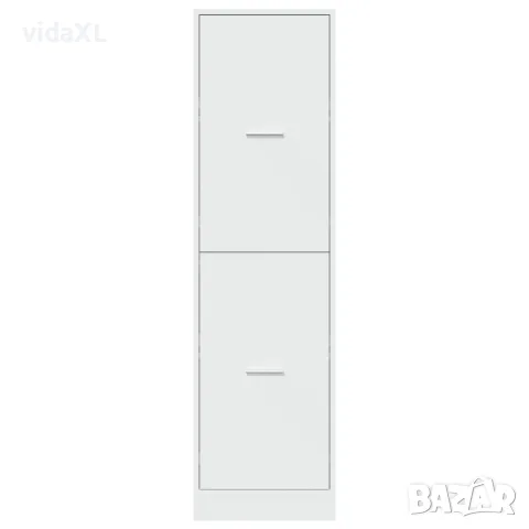 vidaXL Шкаф органайзер, бял, 40x41x144,5 см, инженерно дърво, снимка 5 - Шкафове - 56147007