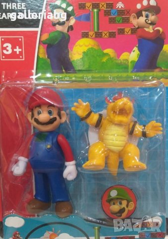 Фигурки на Mario и Bowser от филма за Супер Марио (Super Mario)