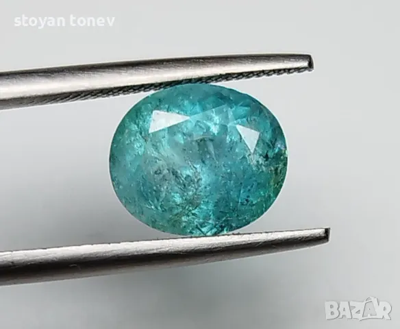 Пленяващ турмалин с цвят Параиба - 1.68кт. НОВ! Сертификат!