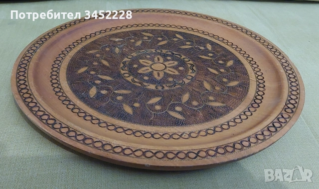 пано дървено инкрустирано с месинг за ценители 30см , снимка 2 - Декорация за дома - 52459765