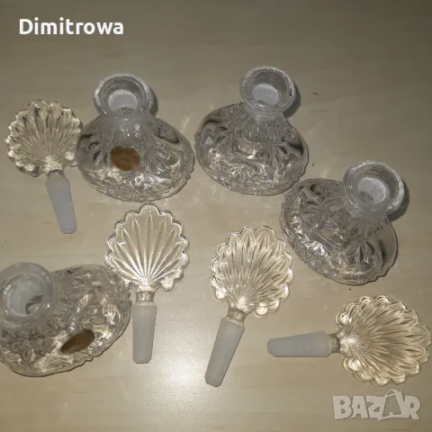 Оловен кристал винтидж парфюмни шишенца, снимка 2 - Антикварни и старинни предмети - 47934292