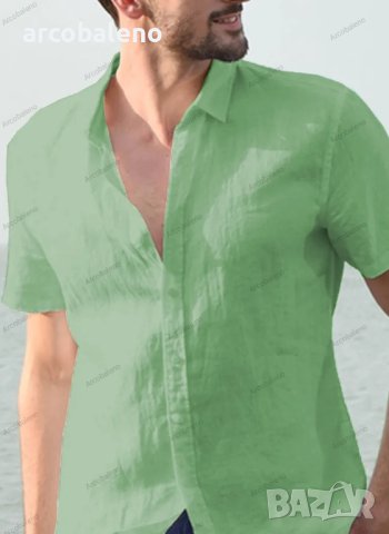 Мъжка лятна риза с къс ръкав, 6цвята - 023 , снимка 13 - Ризи - 41552427