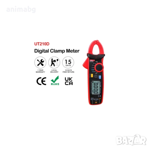 ANIMABG Амперклещи за прав и променлив ток, UT210D, снимка 8 - Клещи - 51480107
