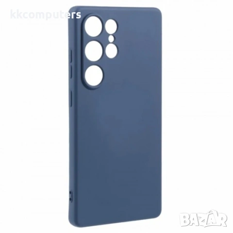 Силиконов кейс iPaky матиран, За Samsung Galaxy S26 Ultra, Тъмносин и Протектор, снимка 2 - Калъфи, кейсове - 53475785