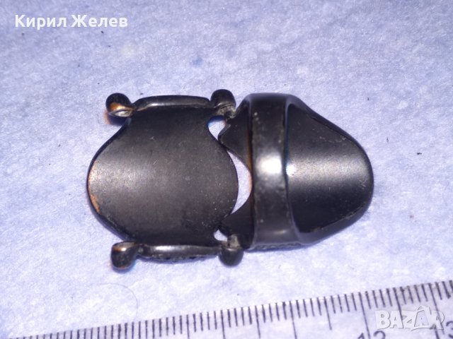 ШАРМАНТЕН ВИНТИДЖ МЕДЕН ЛАКИРАН РАЗДВИЖЕН ДВУКОМПОНЕНТЕН АРТ ПРЪСТЕН 37043, снимка 11 - Пръстени - 40415209