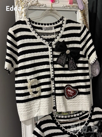 Плетиво с къс ръкав , снимка 2 - Блузи с дълъг ръкав и пуловери - 53458821