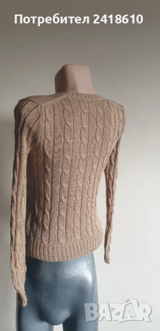 POLO Ralph Lauren Cable Pima Cotton  V - Neck Size XS НОВО! ОРИГИНАЛ! Дамски Пуловер!, снимка 4 - Блузи с дълъг ръкав и пуловери - 53024227