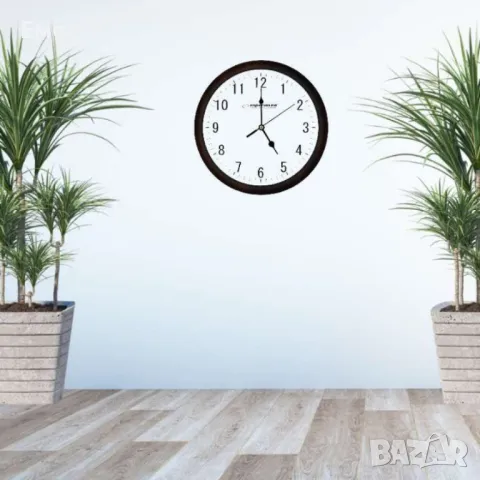 Стенен часовник, 30см големи цифри, кварц, бял, снимка 3 - Стенни часовници - 48509443