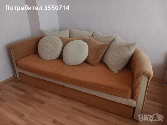 Разтегателен кръгъл диван с 2 фотьоила, снимка 18 - Дивани и мека мебел - 53583465