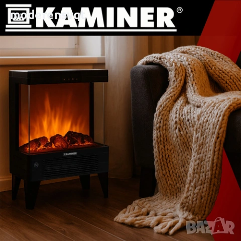 Електрическа камина KAMINER EMBEGO 2000W нагревател, снимка 3 - Камини - 53511501