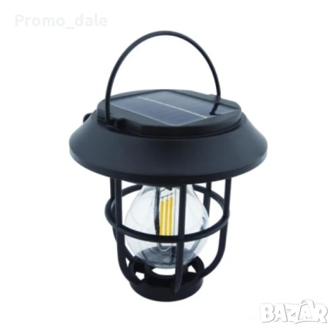 Винтидж сензорна соларна лампа с три режима на работа, снимка 2 - Други - 51239393