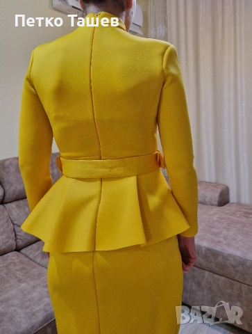 Ефектна рокля с пеплум и колан, снимка 6 - Рокли - 53818035