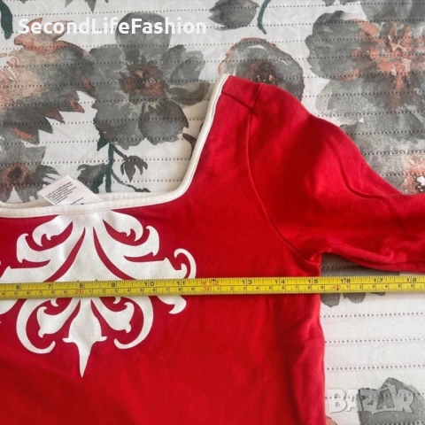 Дамска червена блуза Adidas Евро 2008 с дълъг ръкав, размер XS., снимка 5 - Блузи с дълъг ръкав и пуловери - 52796503