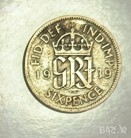 Великобритания 6 пенса 1939 година  е136