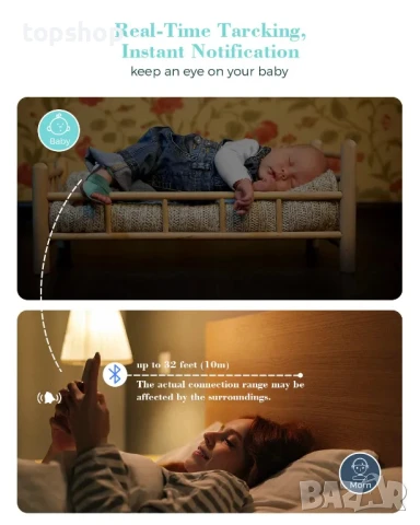 НОВ Чорап за наблюдение на бебе Babytone, проследяване на сърдечната честота, нивото на кислорода..., снимка 6 - Пелени, памперси - 50555757