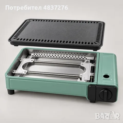 Преносим газов Котлон с грил плоча, снимка 5 - Газови котлони - 56085330