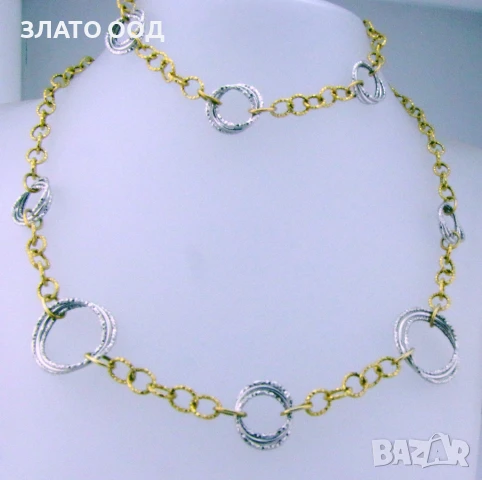 Златен сет от  колие, гривна и обеци 14К, снимка 3 - Колиета, медальони, синджири - 50642578