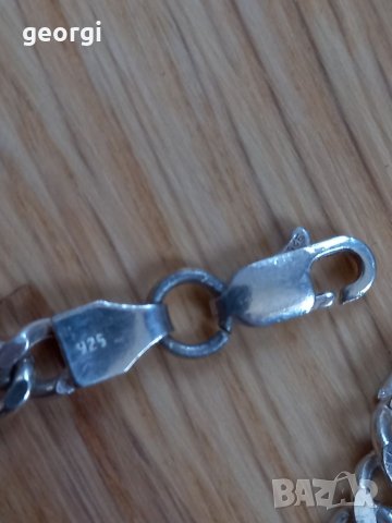 Сребърен синджир масив, снимка 4 - Колиета, медальони, синджири - 39186591