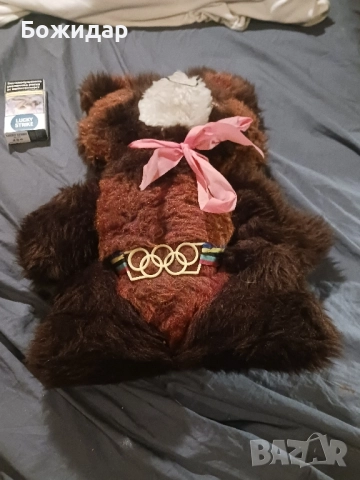 Олимпийски Мечок. Плюшен." Миша".1980г. , снимка 2 - Колекции - 52716489