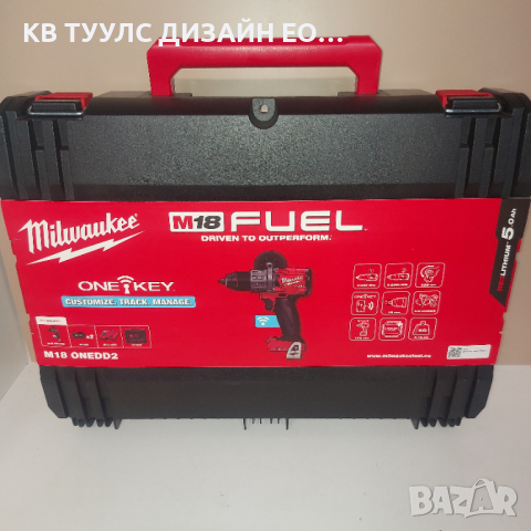 Акумулаторен винтоверт Milwaukee M18 ONEDD2-502X 2x 5.0 Ah батерии, снимка 5 - Винтоверти - 44597071
