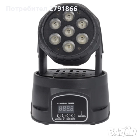 Флаш LED движеща се глава парти проектор 7x10w rgbw, снимка 8 - Ресийвъри, усилватели, смесителни пултове - 52344878
