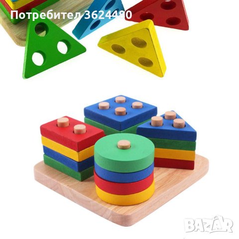 Дървен пъзел за нанизване , снимка 5 - Образователни игри - 41606114