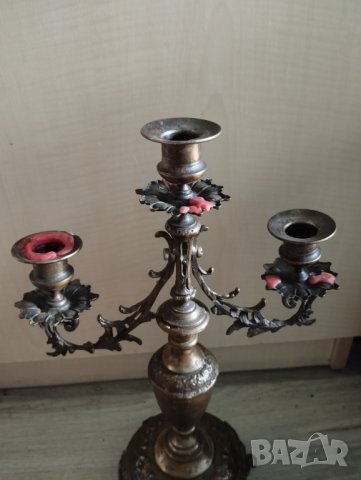 стар бароков свещник, снимка 3 - Антикварни и старинни предмети - 41343552