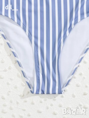 Налични! Нов дамски  цял бански на райе с подпънки S, снимка 6 - Бански костюми - 15029900